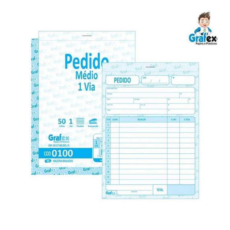 GRAFEX - PEDIDO MEDIO 1VIA F050 - PT.10BLS