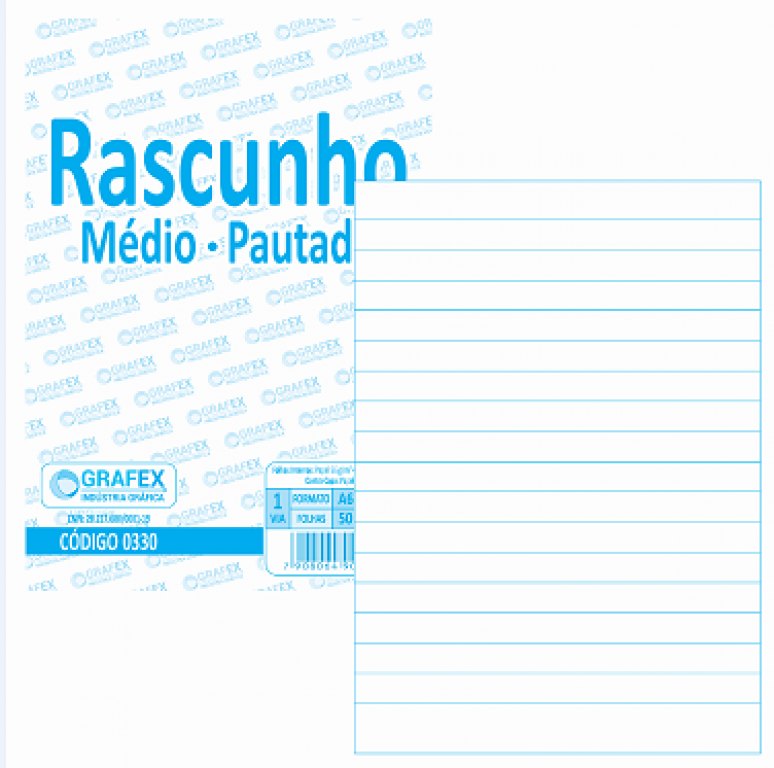 GRAFEX - RASCUNHO MEDIO PAUTADO F050 - PT.10 BLS