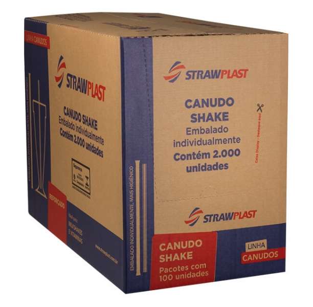 STRAW - CANUDO SHAKE SACHE VERMELHO 08MM (CS-311) GRANEL - CX.2000UN