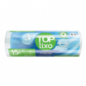 PACK LIXO TOP 015 LITROS BRANCO 39X58 RL 60 UN
