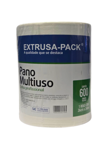 EXPK - PANO MULTIUSO 26CM X 240MTS COM 600 PANOS BRANCO - UN